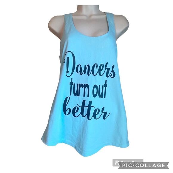 CLEARANCE ☀️ Dance Racerback Swing Tunic Tank Top Med - Picture 1 of 7